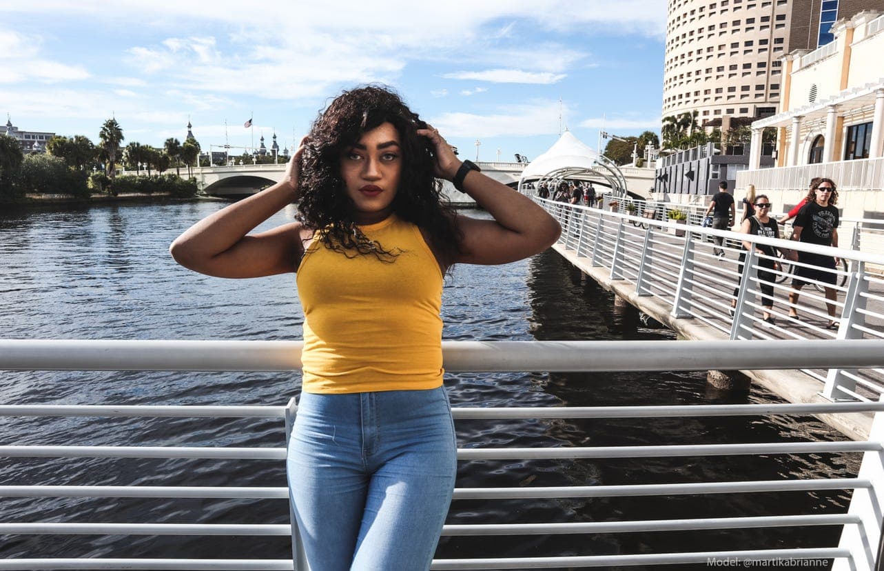 Buttercup racerback top styled as a simple everyday outfit